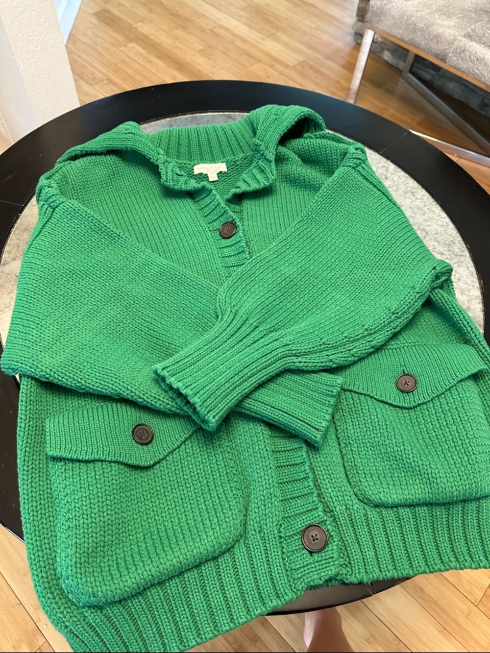 Banana Republic Emerald Green Button-Front Knit Cardigan